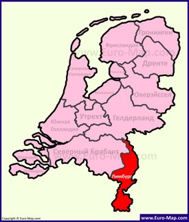 Лимбург на карте Нидерландов