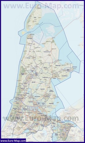 Карта дорог Северной Голландии