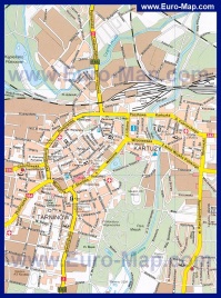 Подробная карта города Легница