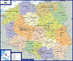 Политическая карта Польши