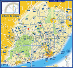 Карта транспорта города Лиссабон