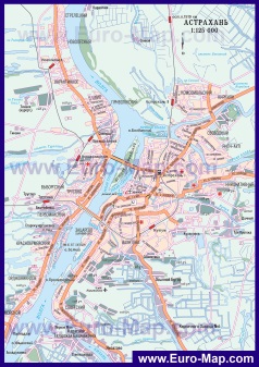 Карта города Астрахань