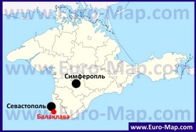 Балаклава на карте Крыма