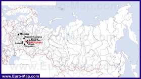 Чебоксары на карте России