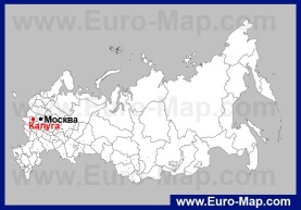 Калуга на карте России