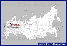 Кострома на карте России