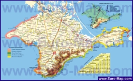 Карта побережья Крыма