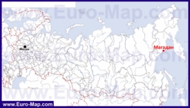 Магадан на карте России