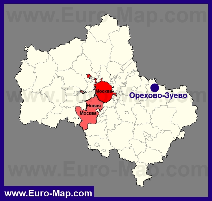 Карта Орехово-Зуево