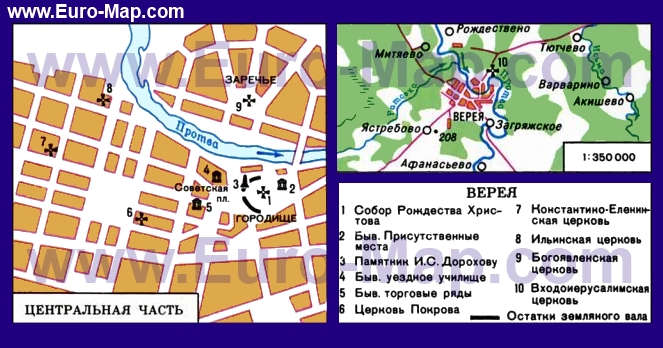 Карта города клина с улицами