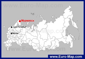 Мурманск на карте России