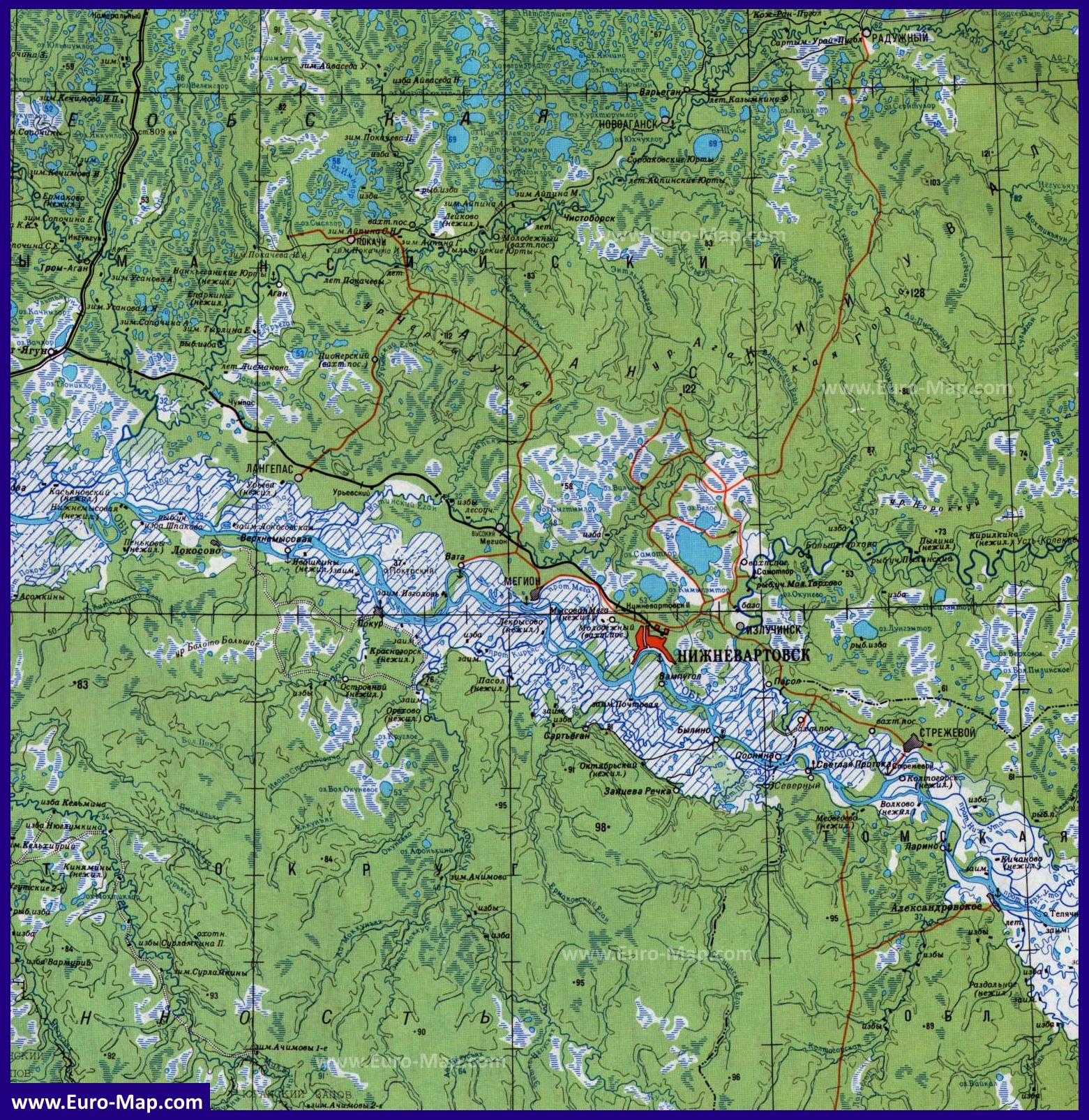Карты Нижневартовска