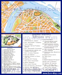 Карта достопримечательностей Нижнего Новгорода