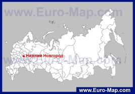 Нижний Новгород на карте России