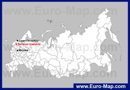 Великий Новгород на карте России