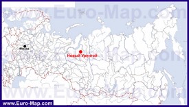 Новый Уренгой на карте России