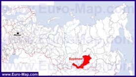 Бурятия на карте России