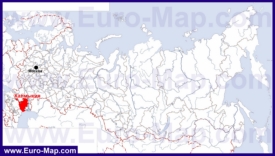 Калмыкия на карте России