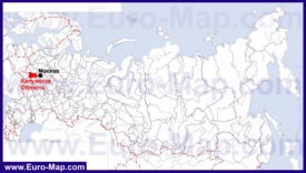 Калужская область на карте России