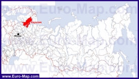 Карелия на карте России