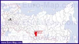 Кемеровская область на карте России