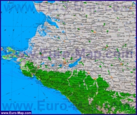 Подробная карта Краснодарского края