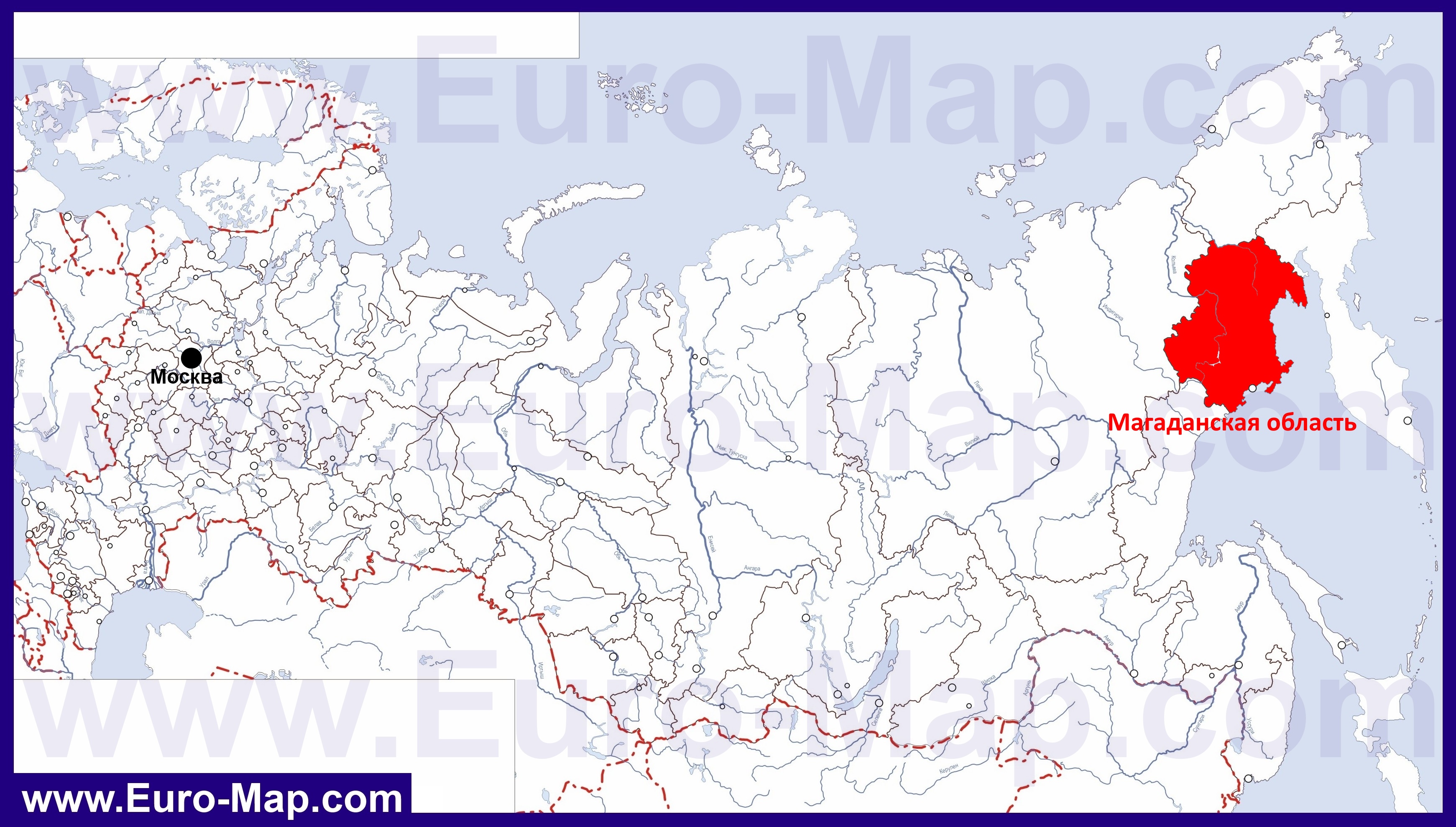 На карте магадан анадырь. Магадан область на карте России.