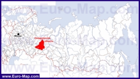 Свердловская область на карте России