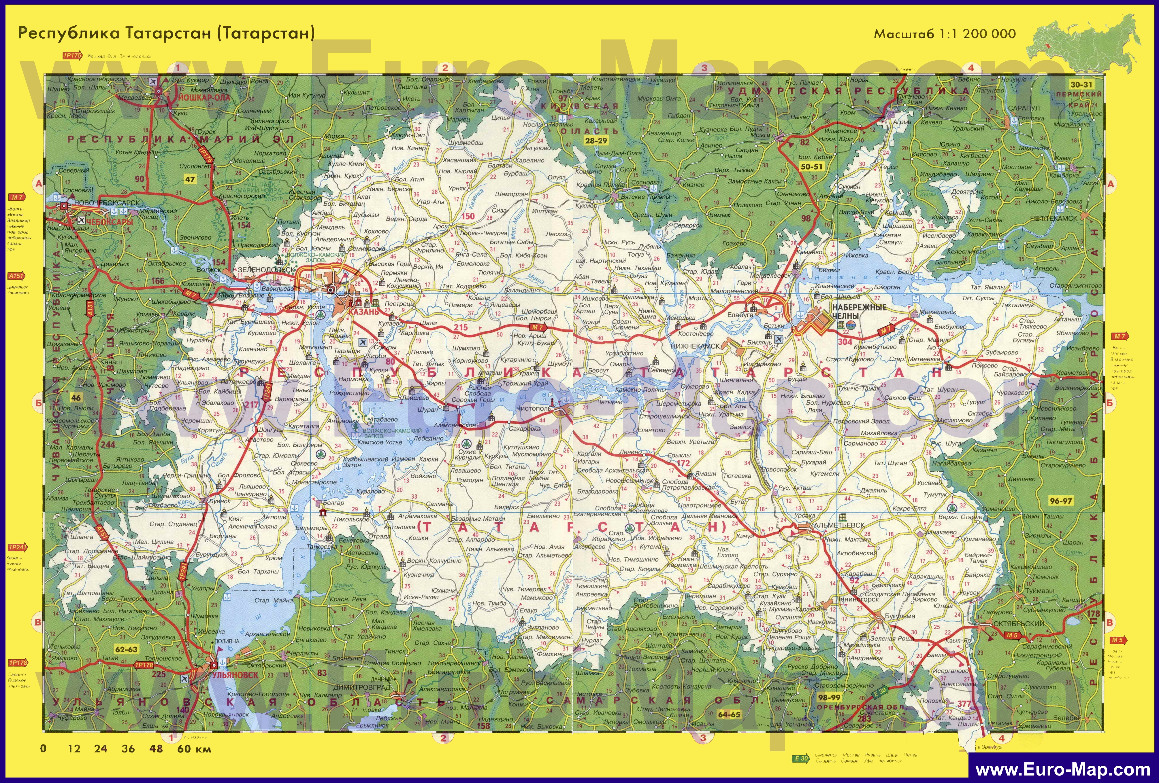 Карты Татарстана