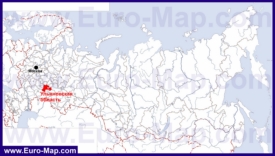 Ульяновская область на карте России