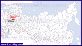 Ярославская область на карте России