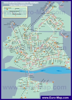 Подробная карта города Оренбург
