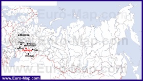 Самара на карте России