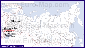 Ставрополь на карте России
