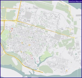 Подробная карта города Сургут