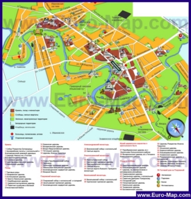 Туристическая карта Суздаля с достопримечательностями