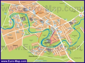 Туристическая карта Суздаля с отелями и ресторанами