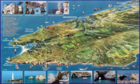 Туристическая карта Тарханкута с достопримечательностями