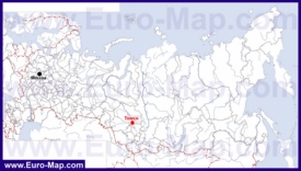 Томск на карте России