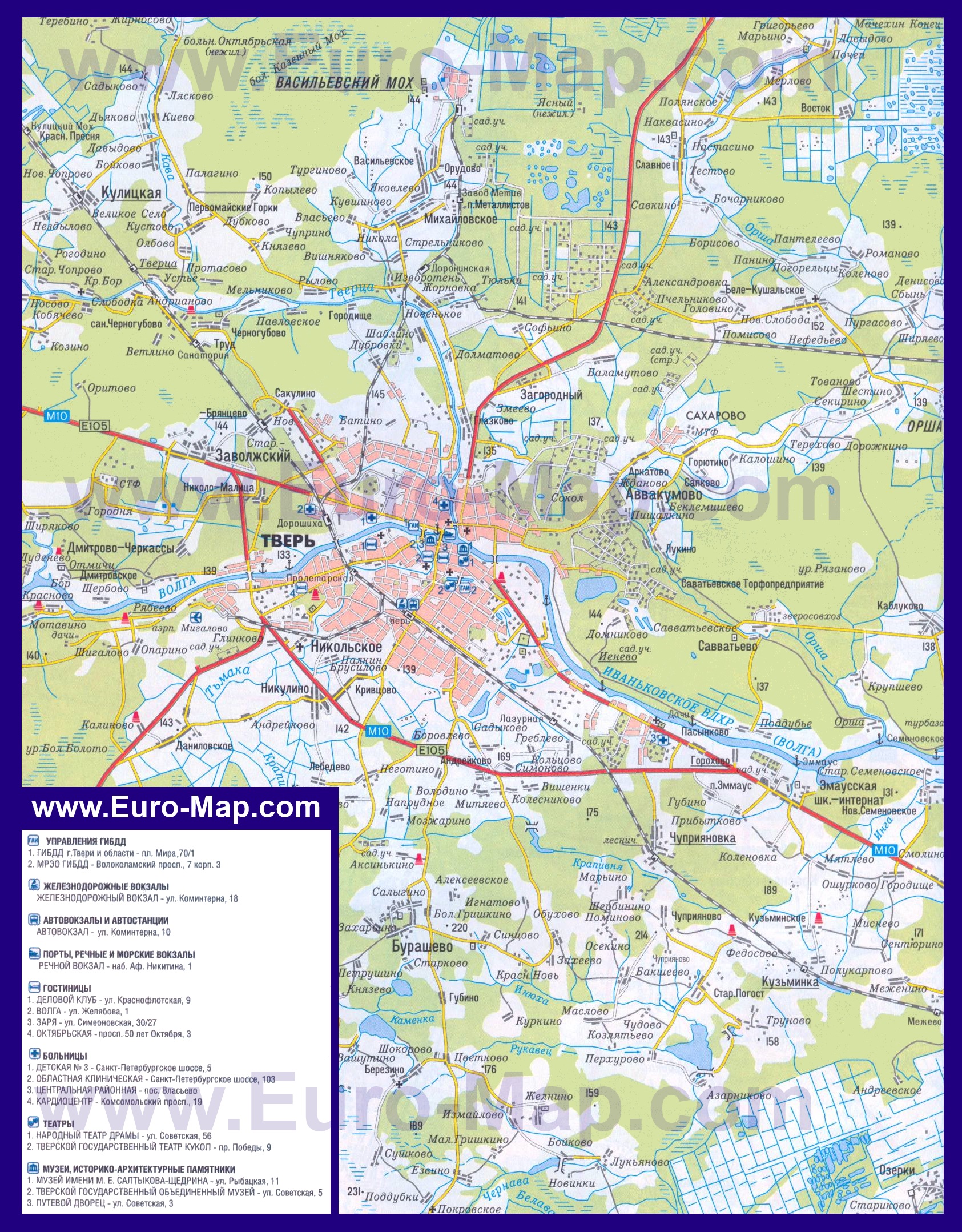 Карта города чехова с улицами и домами
