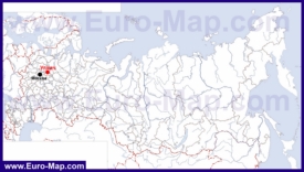 Углич на карте России