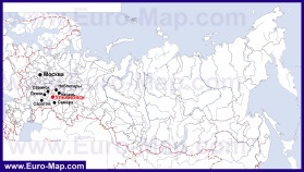 Ульяновск на карте России