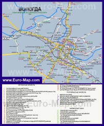 Карта маршрутов общественного транспорта Вологды