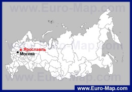 Ярославль на карте России