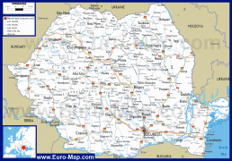 Автомобильная карта дорог Румынии