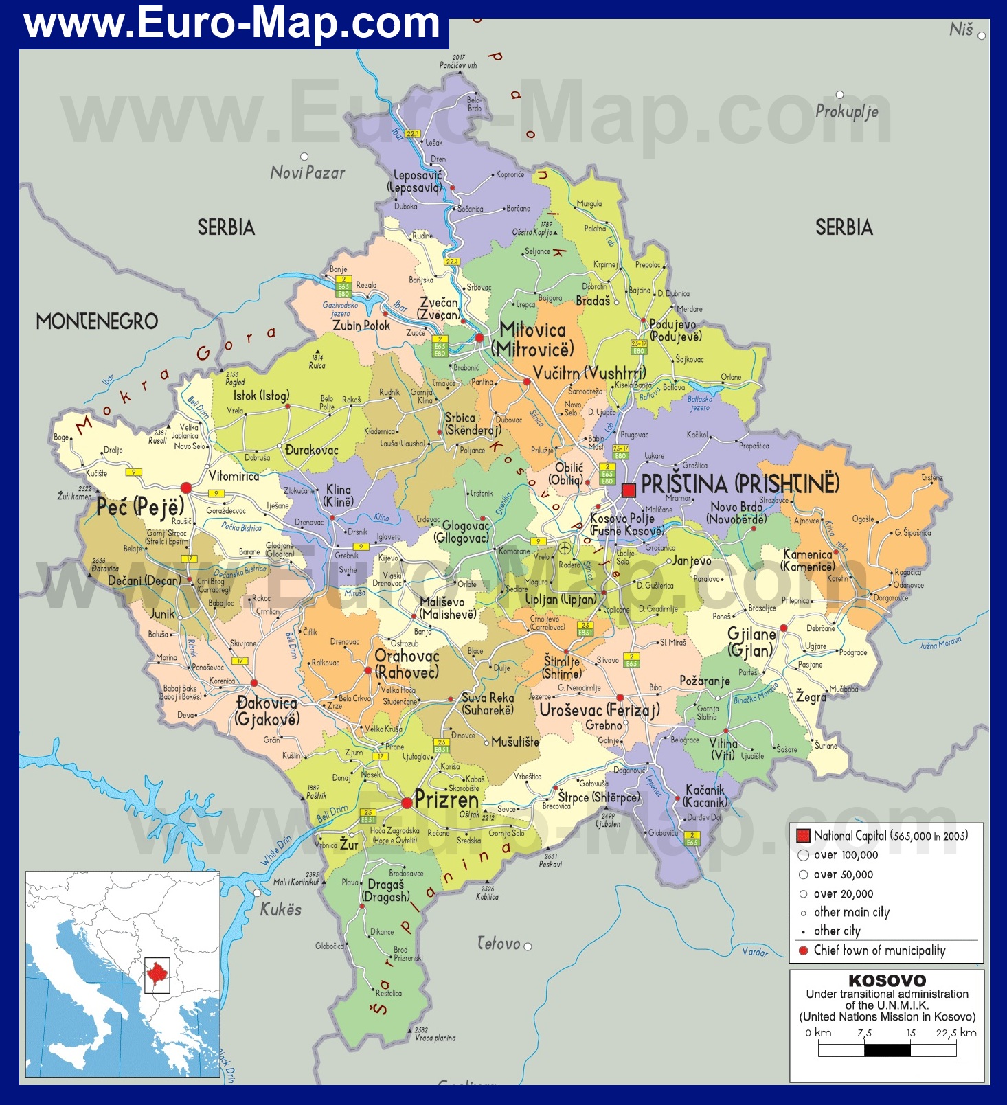 Карты Косово