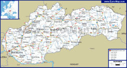 Политическая карта Словакии