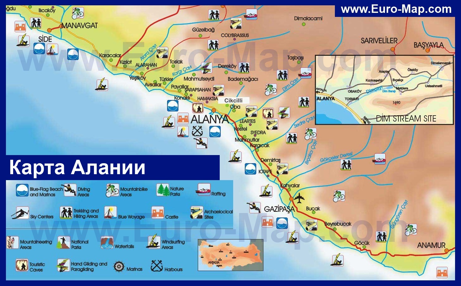 Карта Кемера С Магазинами На Русском Языке