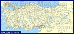 Подробная карта Турции с городами