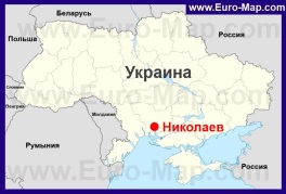 Николаев на карте Украины